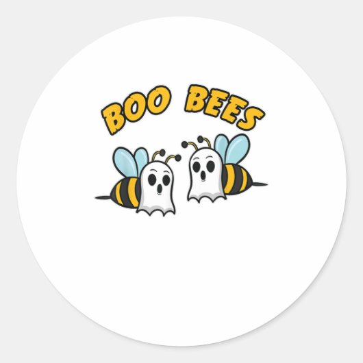 Halloween Boo Bees Honey Bee Ghost Funny Bee Runder Aufkleber (Vorderseite)