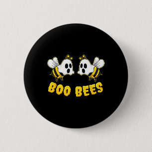 Halloween Boo Bees Matching Couples Fun Button