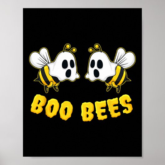 Halloween Boo Bees Matching Couples Fun Poster (Vorne)