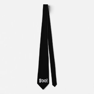 HALLOWEEN BOO BLACK KRAWATTE