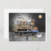 Halloween Boo! Bus Postkarte (Vorne/Hinten)