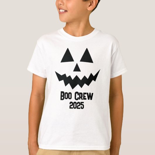 Halloween Boo Crew 2025 jack-o-lantern pumpkin  T-Shirt (Vorderseite)