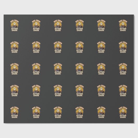 Halloween Boo Crew Abzeichen Geschenkpapier (Flach)