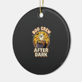 Halloween Boo Crew Abzeichen Keramik Ornament (Links)