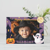 Halloween Boo Crew Bash Karte (Stehend Vorderseite)