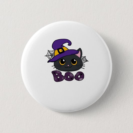Halloween Boo Crew Classic T - Shirt Button (Vorderseite)