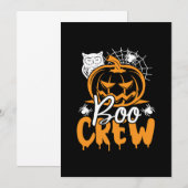 Halloween Boo Crew Geburtstag Einladung (Vorne/Hinten)
