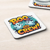 Halloween Boo Crew Getränkeuntersetzer (Linke Seite)