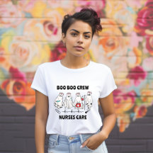 Halloween Boo Crew Ghost Nurse T - Shirt