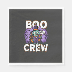 Halloween Boo Crew Zombie-Familie Vektordesign Serviette