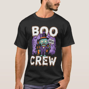 Halloween Boo Crew Zombie-Familie Vektordesign T-Shirt