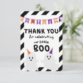 Halloween Boo Danke-Karte Dankeskarte (Stehend Vorderseite)