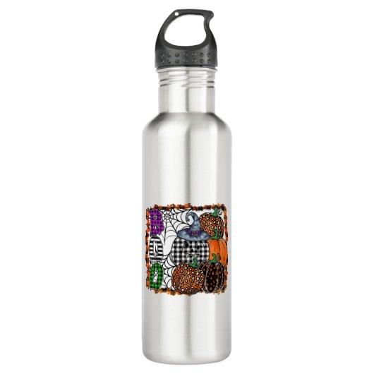Halloween Boo Edelstahlflasche (Vorderseite)
