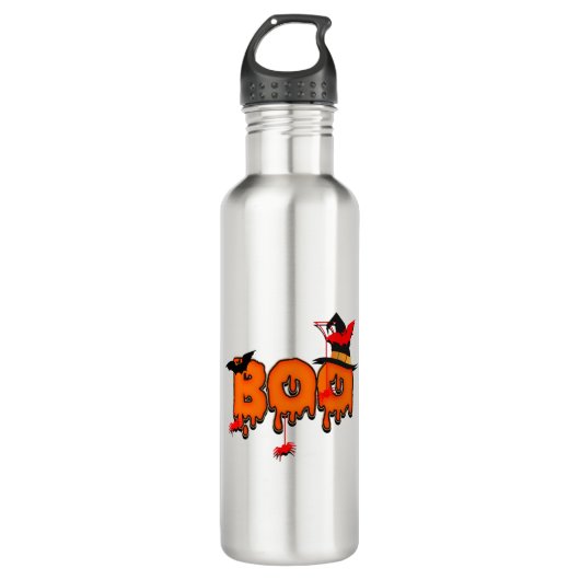 HALLOWEEN Boo Edelstahlflasche (Vorderseite)
