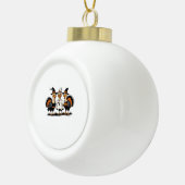 Halloween Boo, Erntedank Türkei, Spooky Keramik Kugel-Ornament (Rechts)