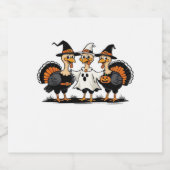 Halloween Boo, Erntedank Türkei, Spooky Schaumweinetikett (Einzelnes Label)