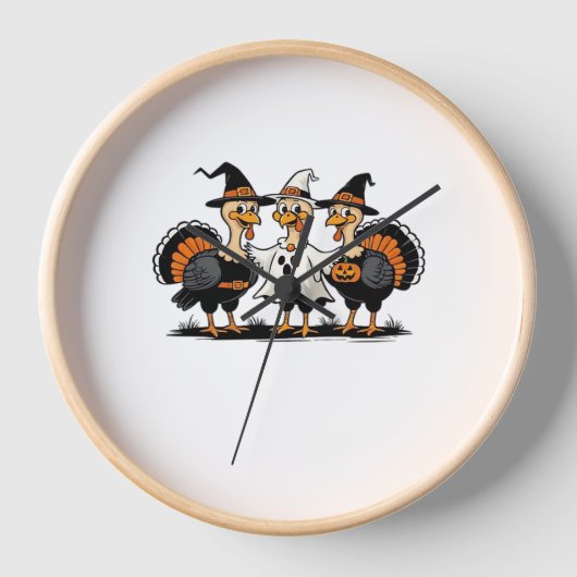 Halloween Boo, Erntedank Türkei, Spooky Uhr (Vorderseite)