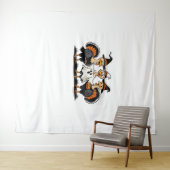 Halloween Boo, Erntedank Türkei, Spooky Wandteppich (Beispiel (Horizontal))