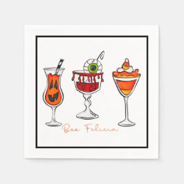 Halloween Boo Felicia Funny Drinks Cocktail Serviette