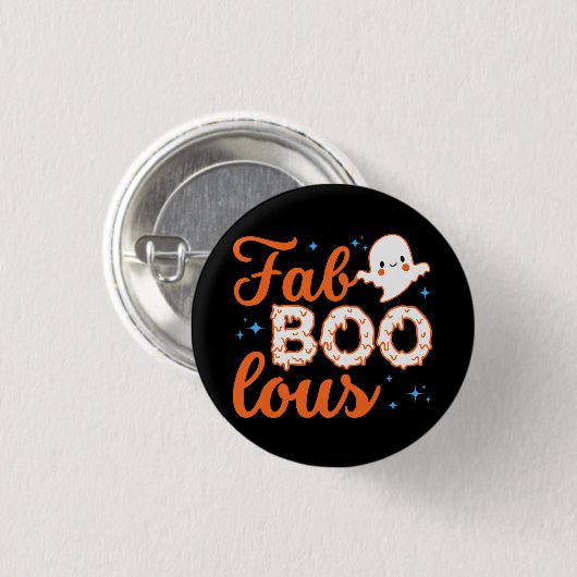 Halloween Boo Funny Button (Vorne & Hinten)