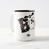 Halloween Boo Funny Halloween Zweifarbige Tasse (Vorderseite Links)