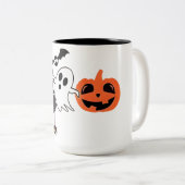 Halloween Boo Funny Halloween Zweifarbige Tasse (VorderseiteRechts)