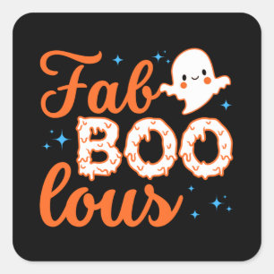 Halloween Boo Funny Quadratischer Aufkleber