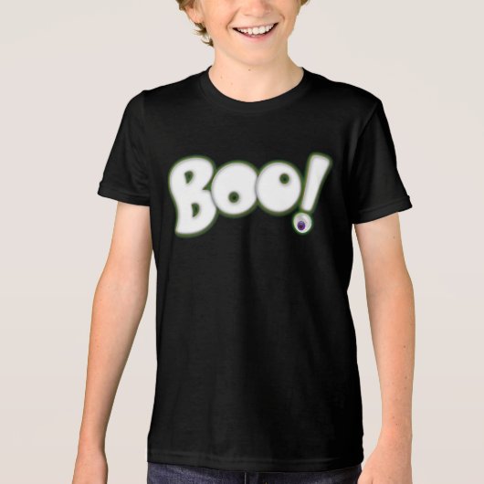 Halloween 'Boo' GespensterT - Shirt mit Blutzauge (Vorderseite)