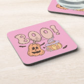 Halloween Boo Getränkeuntersetzer (Linke Seite)