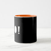Halloween Boo Ghoful Spooky Orange Black Zweifarbige Tasse (Mittel)