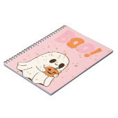 halloween boo ghost and pumpkins notizblock (Linke Seite)