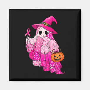 Halloween Boo Ghost Brustkrebs Bewusstsein Pink B Magnet