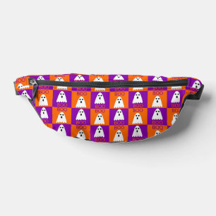 Halloween Boo Ghost Lila und Orange Squares Bauchtasche