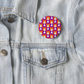 Halloween Boo Ghost Lila und Orange Squares Button (Beispiel)