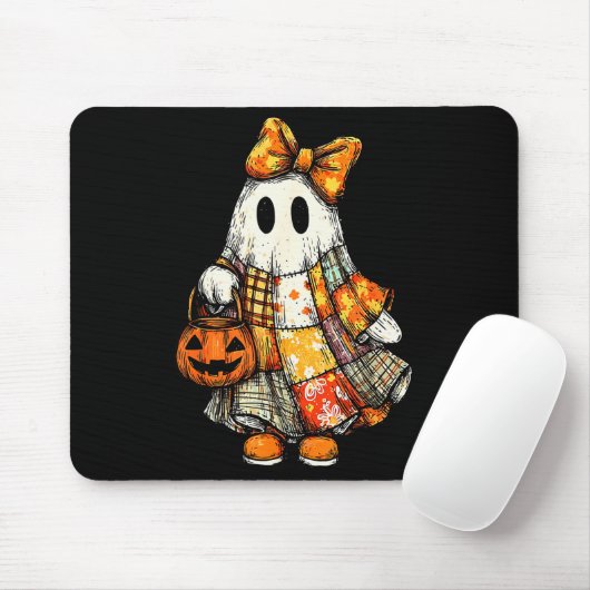 Halloween Boo Ghost Patchwork Quilter Quilting Sew Mousepad (Mit Mouse)