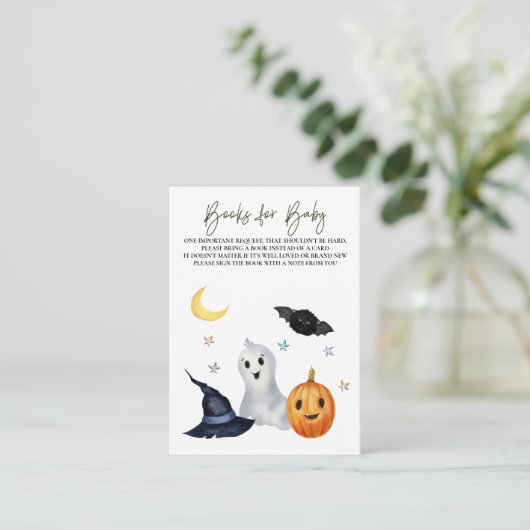 Halloween Boo Ghost Pumpkin Books for Baby Begleitkarte (Stehend Vorderseite)