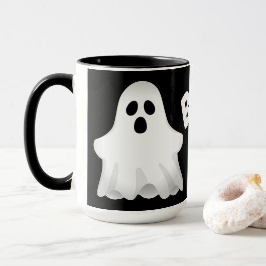 Halloween Boo Ghost-Tasse Tasse (Mit Donut)