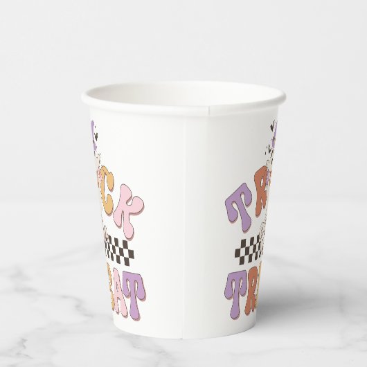 Halloween Boo Ghost Trick oder Treat Bag mit Namen Pappbecher (Rechts)