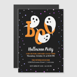 Halloween Boo Ghosts Confetti Einladungsmagazin Magneteinladung