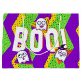 Halloween BOO Ghosts Green Party Bag Große Geschenktüte (Vorderseite)