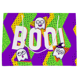 Halloween BOO Ghosts Green Party Bag Große Geschenktüte