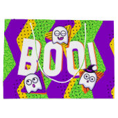 Halloween BOO Ghosts Green Party Bag Große Geschenktüte (Rückseite)
