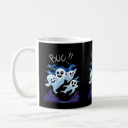 Halloween Boo Ghosts Kaffeetasse (Links)