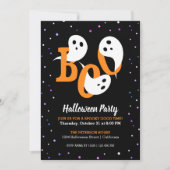 Halloween Boo Ghosts Lila Confetti Einladung (Vorderseite)
