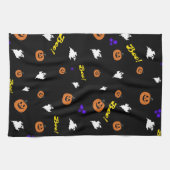Halloween Boo Ghosts Nahtloses Muster Geschirrtuch (Horizontal)