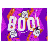 Halloween BOO Ghosts Purple Party Bag Große Geschenktüte (Vorderseite)