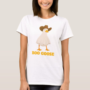 Halloween Boo Goose Funny Niedlich Ghost Einfache  T-Shirt