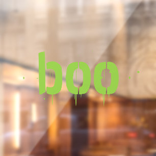 Halloween boo-grüne Schleime beängstigende, sprich Fensteraufkleber
