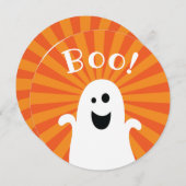 Halloween Boo Happy Ghost Kids Costume Party Einladung (Vorne/Hinten)