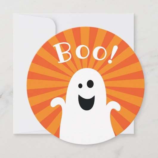 Halloween Boo Happy Ghost Kids Costume Party Einladung (Vorderseite)